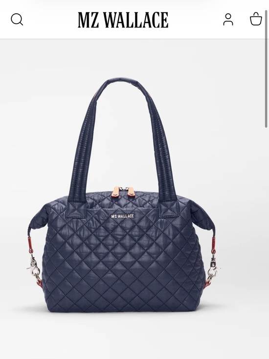 MZ Wallace Handbags - MZ Wallace Sutton Navy Quilted Shoulder Satchel